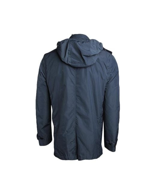 Burberry Blue Hooded Casual Jacket for men