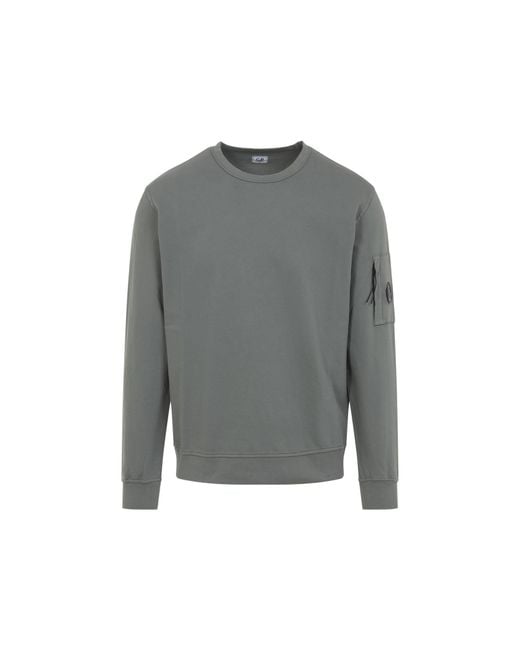 C P Company Gray Logo Patch Sweatshirt for men