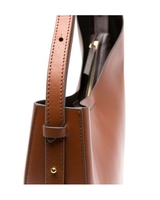 Soeur Brown Asymmetrical Shoulder Bag