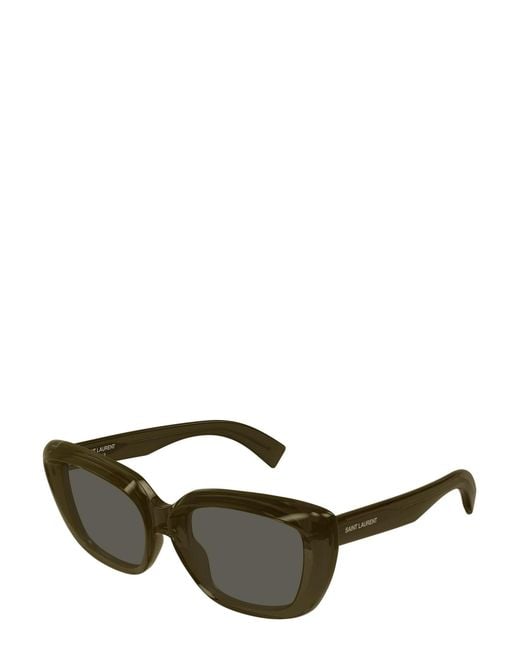 Saint Laurent Multicolor Eyewear Rectangle-Frame Logo Detail Sunglasses