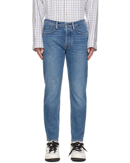 Acne Blue High-Rise Cropped Jeans for men