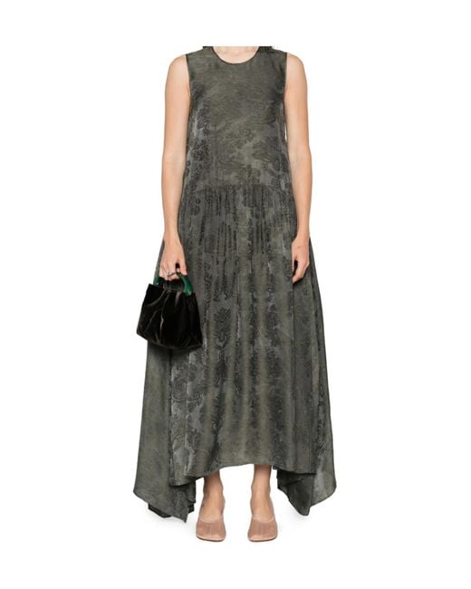 Uma Wang Gray Round Neck Dress