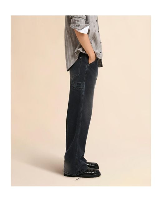 Marni Gray Flag Patch Trousers for men