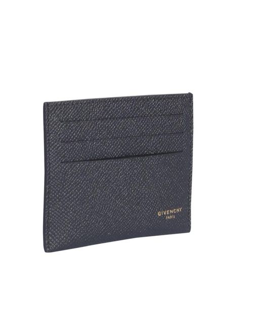 Givenchy Blue Pebbled Effect Card Holder for men