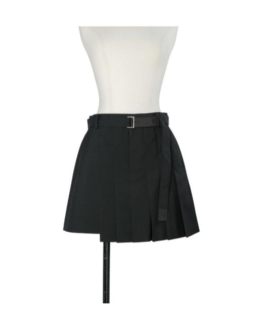 Sacai Black Suiting Shorts