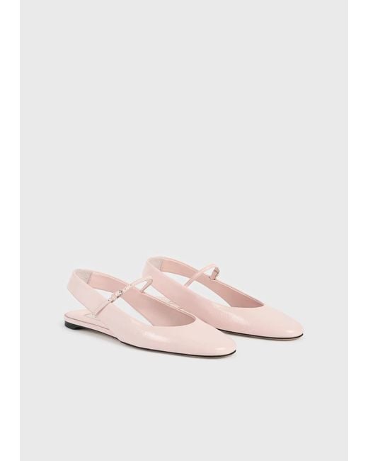 Totême White Buckle Strap Ballet Flats