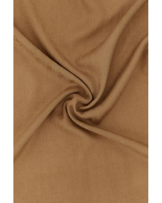 Max Mara Natural Frayed Edge Scarf