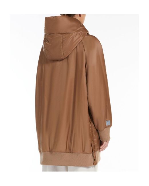 Max Mara Brown The Cube Greenma Zip-Up Drawstring Jacket