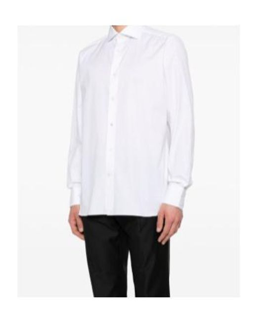 Zegna White Long Sleeve Shirt for men
