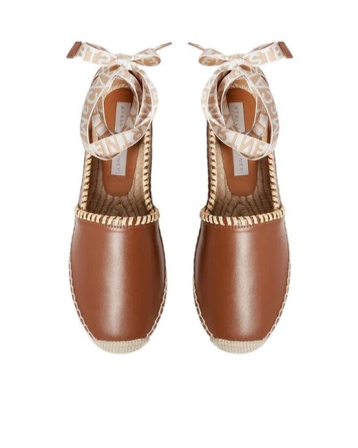 Stella McCartney Brown Gaia Whipstitched Espadrilles