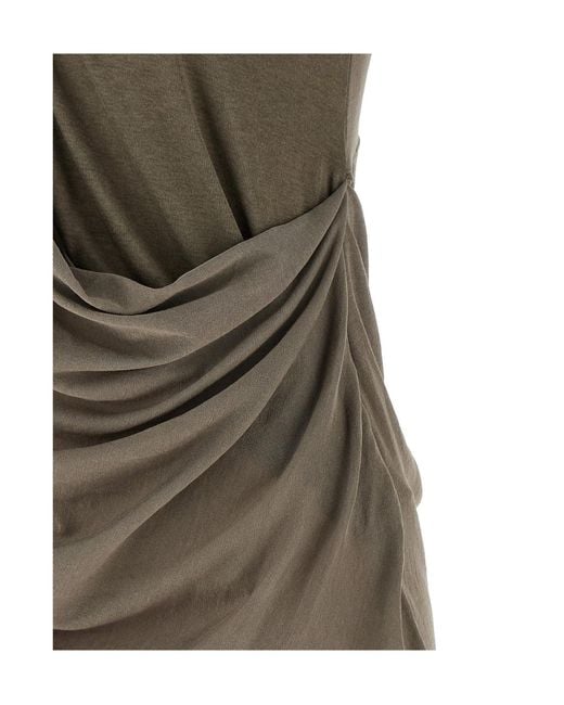 Entire studios Green Dalters Draped One-Shoulder Top