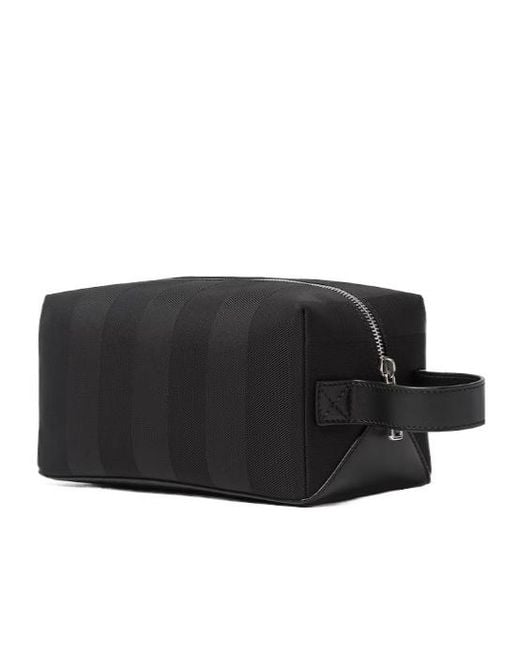 Fendi Black Lui Striped Wash Bag for men