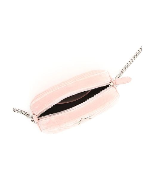 Stella McCartney Pink Velvet Crossbody Bag