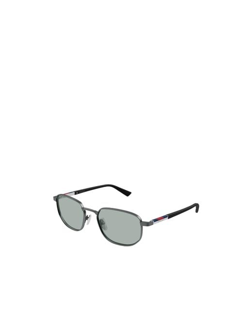 Gucci Gray Eyewear Rectangle Frame Sunglasses for men