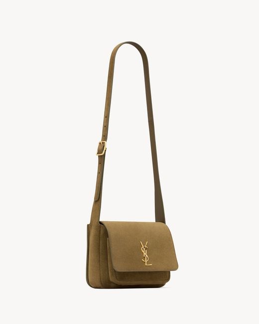 Saint Laurent White Niki Logo Plaque Satchel Bag