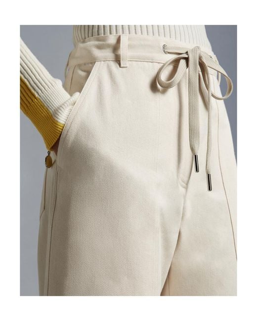 Moncler Natural Cotton Trousers