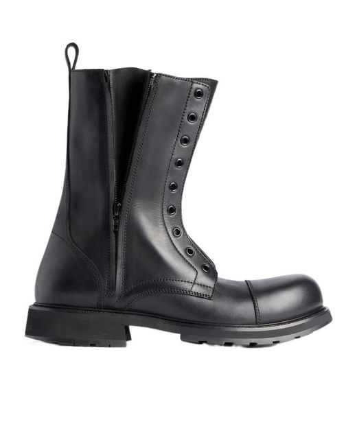 Balenciaga Black Truck Lace-Up Boot
