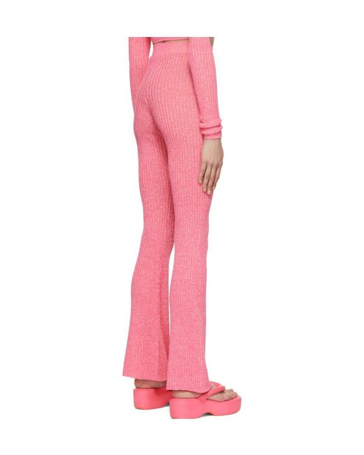 MSGM Pink Logo Sweatpants