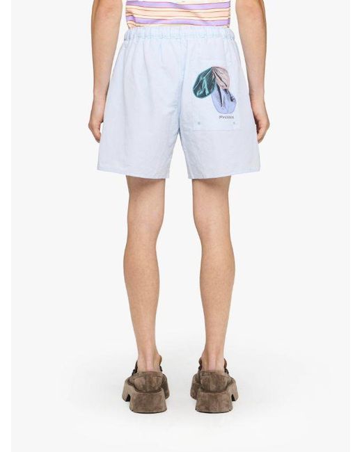 J.W. Anderson Blue Jw Anderson Printed Drawstring Shorts for men