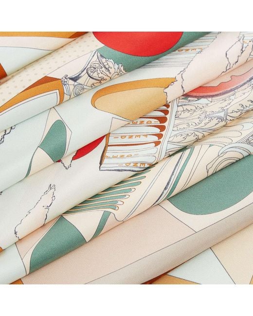 Fendi White Moonlight Echoes Printed Finished Edge Scarf