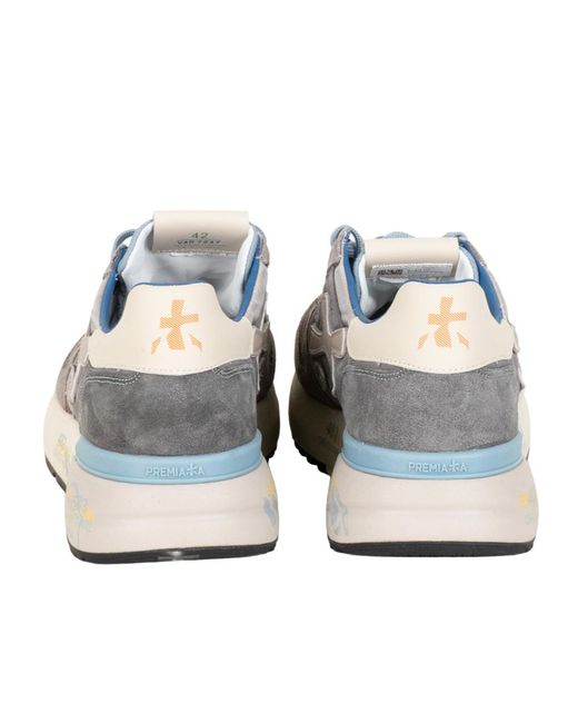 Premiata Gray Lace-Up Sneakers for men