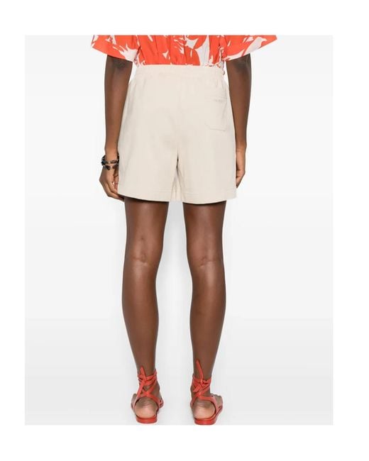 Twinset Natural Elastic-Waistband Shorts