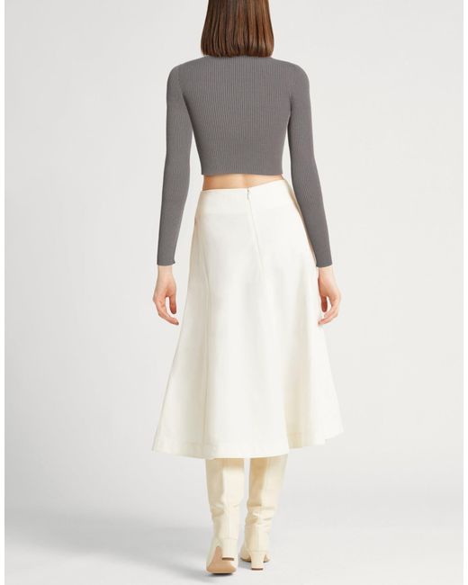 Max Mara Gray Ribbed-Knit Jumper
