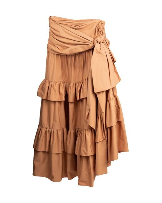 Chloé Brown Ruffled Skirt