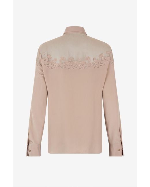 Ermanno Scervino Natural Long-Sleeved Shirt