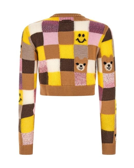 Moschino Orange Long-Sleeved Sweater