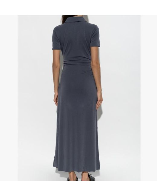 Samsøe & Samsøe Blue Collared Short-Sleeved Dress