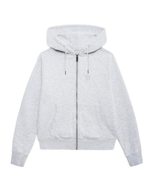 Anine Bing Gray Zippered Hoodie