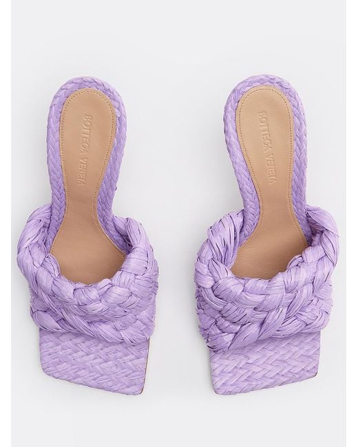 Bottega Veneta Purple Stretch Intrecciato Mules