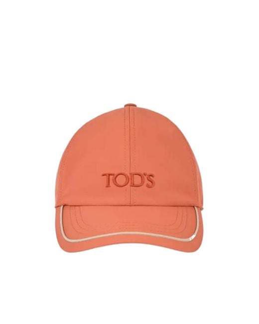 Tod's Orange Logo Hat for men