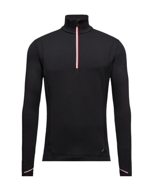 Moncler Black Polartec Half-Zip Sweatshirt for men