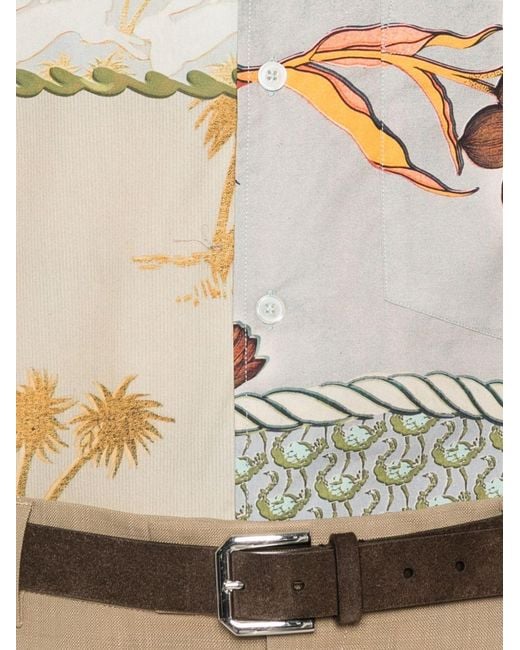 Paul Smith Gray Patchwork Printed Shirt for men