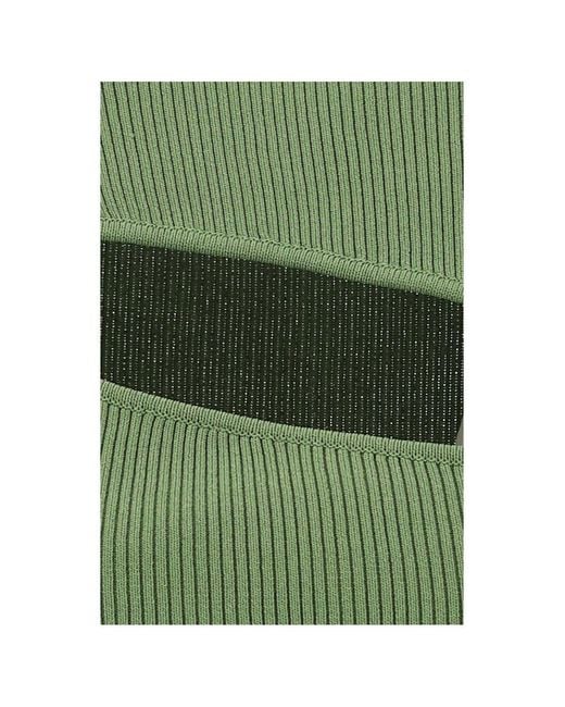 Christopher Esber Green Slashed Cropped T-Shirt