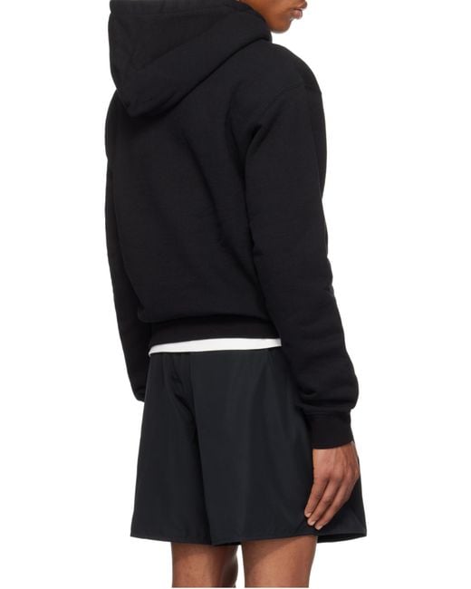 Jil Sander Black Logo Hoodie for men