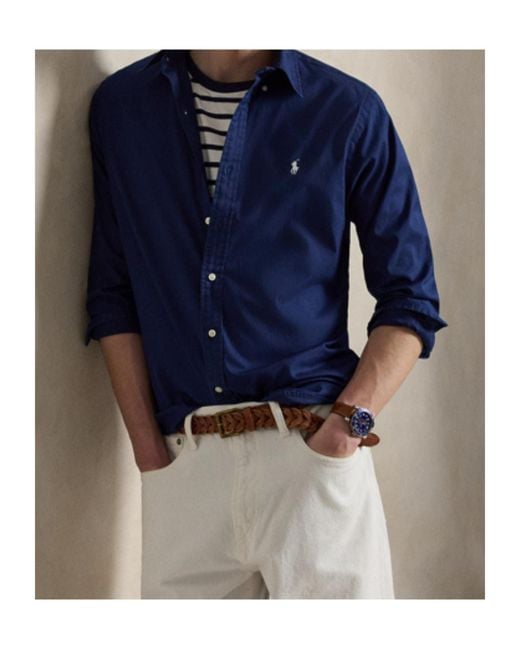 Polo Ralph Lauren Blue Button-Down Sport Shirt for men