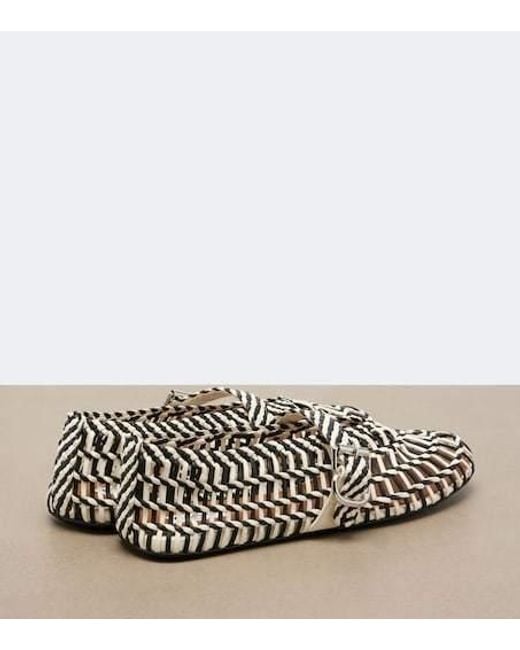 Alaïa Multicolor Woven Ballet Flats