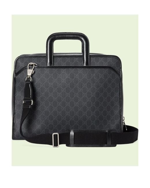 Gucci Black Supreme Gg Briefcase for men