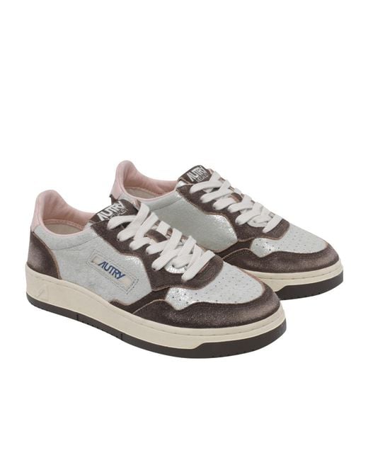 Autry Gray Medalist Low-Top Sneakers