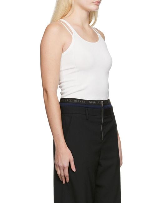 Dion Lee White Density Double-Strap Tank Top for men