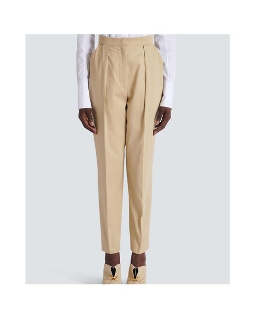 Balmain Natural Gabardine Darted 7/8 Trousers