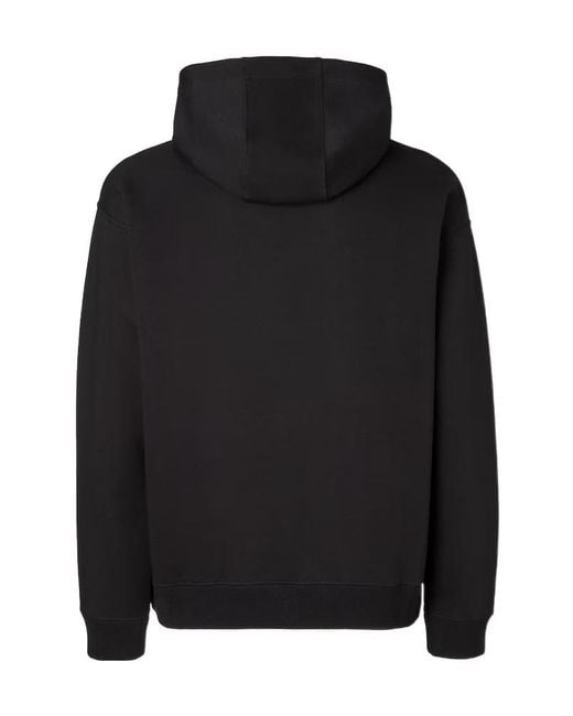 Fendi Black Ff Embroidered Long-Sleeved Hoodie for men