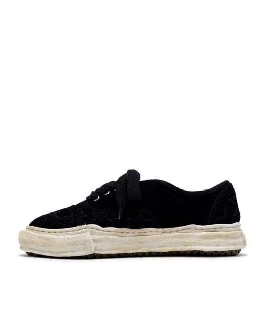 Maison Mihara Yasuhiro Black 'Baker' Og Sole Western Detail Suede Low-Top Sneaker for men