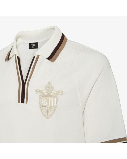 Fendi White Polo Shirt for men