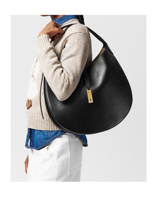 Polo Ralph Lauren Black Top Handle Shoulder Bag
