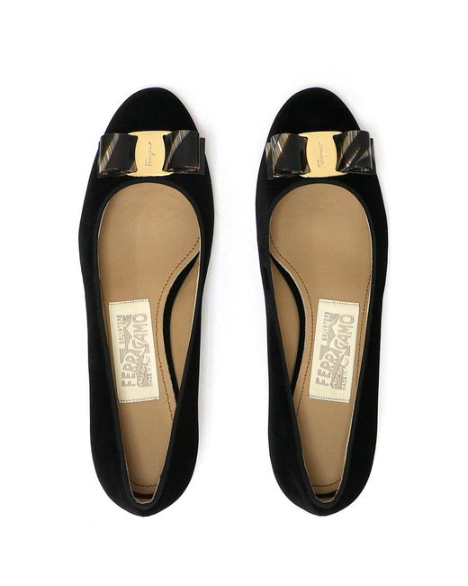 Ferragamo Black Bow-Tie High Heels