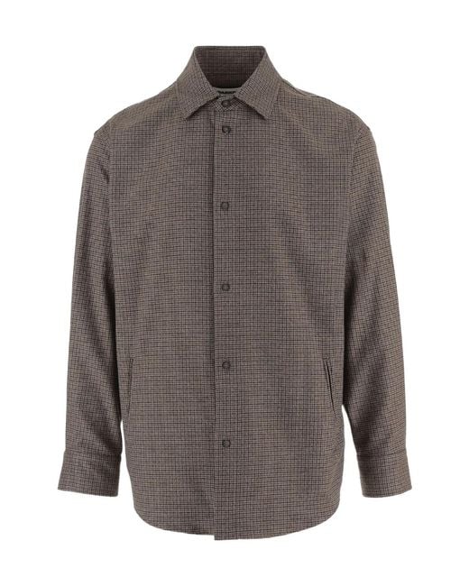 DARKPARK Gray Check Overshirt for men